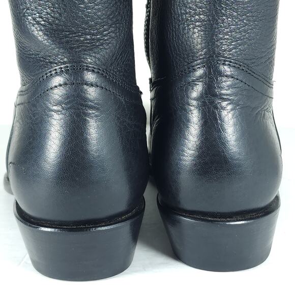 Frye Women's Ray Seam US8B Black Leather InSide Zip Ankle Booties Boots - Picture 10 of 16